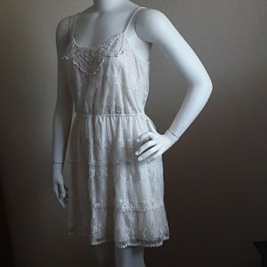 Cream lace overlay sundress